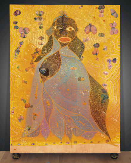 Chris Ofili, The Holy Virgin Mary (1996), via Christie's