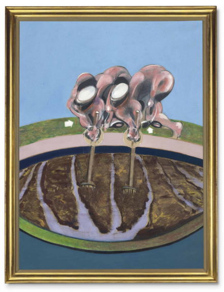 Francis Bacon, Two Men Working in a Field (1971), via Christie's