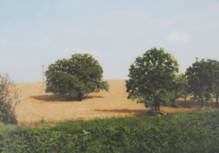 Gerhard Richter, Trees in Field (1988), via Christie's