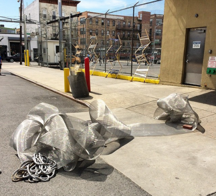 Julie Tremblay and Shane Morrissey at the Rock Street Sculpture Show, via Art Observed