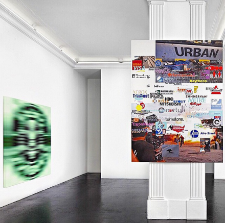 Mark Flood, Astroturf Yelp Review Says Yes (Installation View), via Art Observed