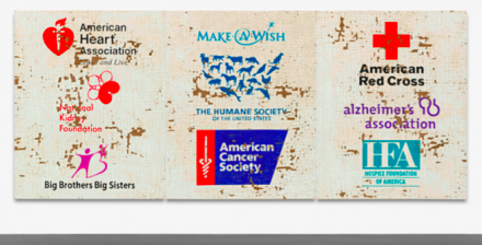 Mark Flood, Charity Triptych (2015), via Peres Projects