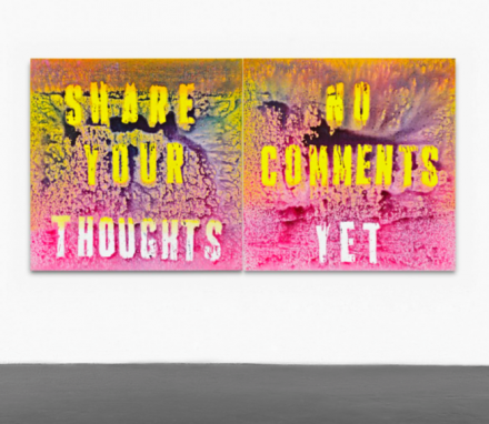 Mark Flood, Thread Diptych (2015), via Peres Projects