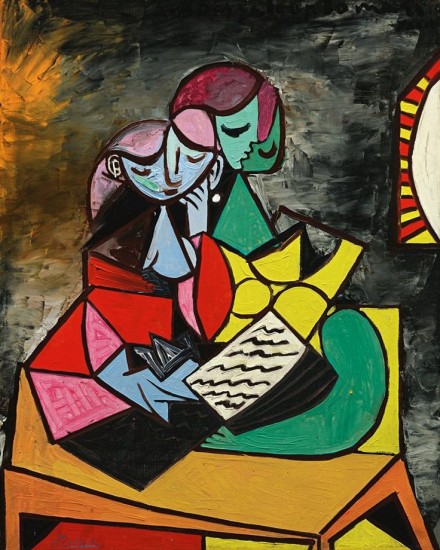 Pablo Picasso, Deux Personnages (La Lecture)(1934), via Sotheby's