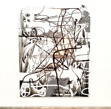Albert Oehlen, Festnahme (Arrest) (1996), via Art Observed
