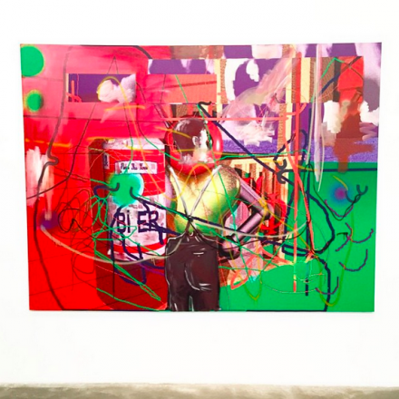 Albert Oehlen, Heilige und Kämpfer (Saints and Fighters (1997), via Art Observed