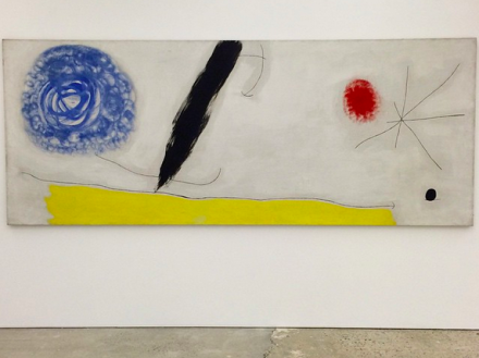 Joan Miró, Bird Woken by the Cry of the Azure Flying Away Across the Breathing Plain (1968), via Art Observed