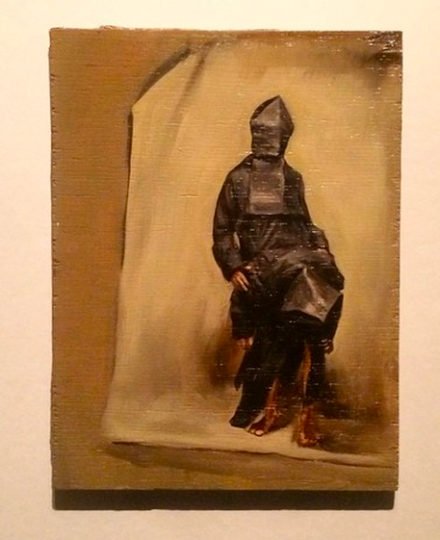 Michael Borremans, Black Mould / Pogo (2015), via Art Observed