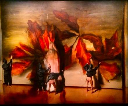 Michael Borremans, Black Mould / The Leafs (2015), via Art Observed