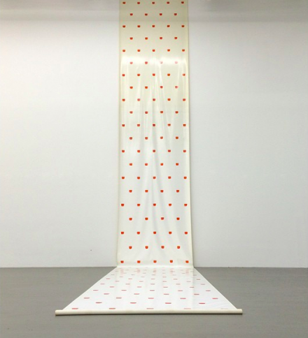 Niele Toroni, Imprints of a no. 50 brush repeated at regular intervals of 30 cm, via Art Observed