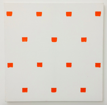 Niele Toroni, Imprints of a no. 50 brush repeated at regular intervals of 30 cm, via Art Observed