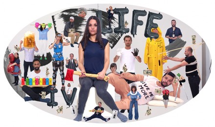 Olaf Breuning, Life IV (2015), via Michael Benevento