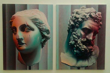 Chason Matthams, Athena and Zeus (Both 2015), via Art Observed