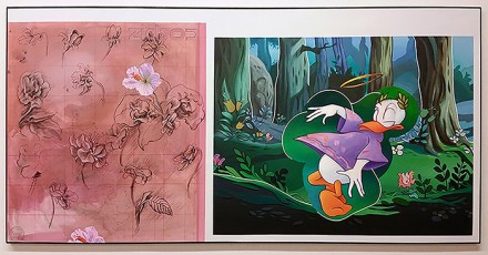Donald Duck and Leonardo da Vinci's flower study