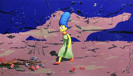 When I survey the glorious cross, Fabelar's 3D Marge Simpson with "Jeff and some Aliens" background