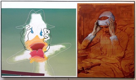 Daffy Duck with "The Ecstatic Virgin Anna Katharina Emmerich" by Gabriel Von Max