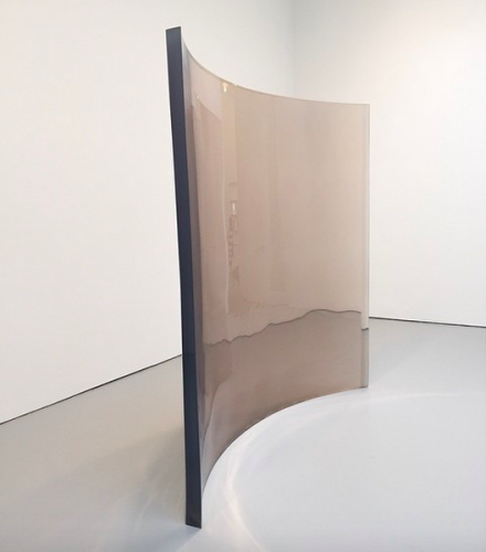 De Wain Valentine, Curved Wall Clear (1969), via Art Observed