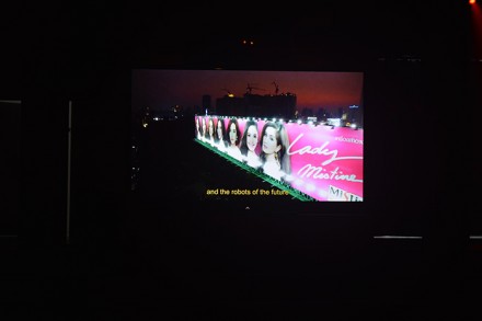 Korakrit Arunanondchai, Painting with history in a room filled with people with funny names 3 (2015), all photos by D. Mookherjee for Art Observed