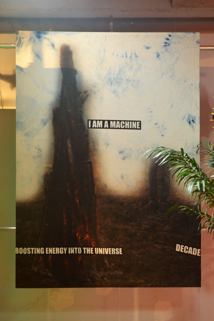 Korakrit Arunanondchai, Painting with history in a room filled with people with funny names 3 (2015), all photos by D. Mookherjee for Art Observed