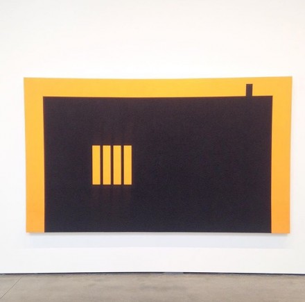 Peter Halley, Rectangular Prison with Smokestack (1987)