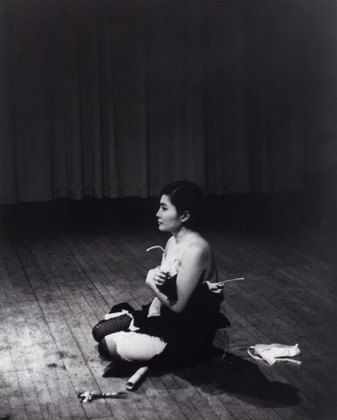 Yoko Ono, Cut Piece (1964), via MoMA