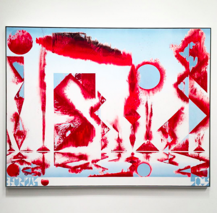 Barnaby Furnas, The First Morning (Scarlet) (2015), via Art Observed