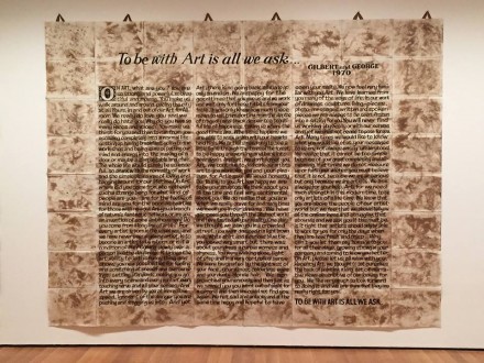 Gilbert & George, To Be With Art is All We Ask (1970), all photos via Art Observed