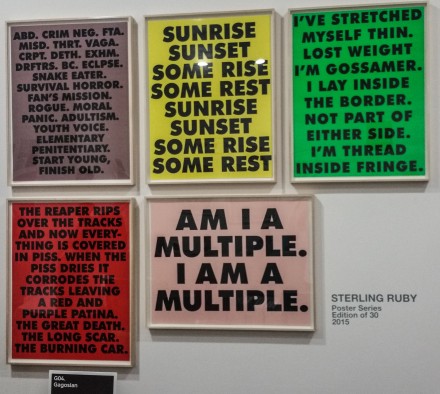 Sterling Ruby at the Gagosian booth, all photos via Art Observed