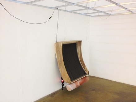 David Douard, bat-breath battery (Installation View), via Daphné Mookherjee for Art Observed