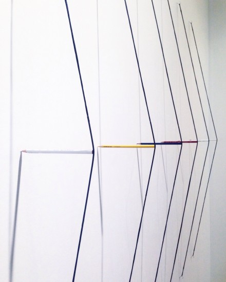 Marco Maggi, Drawing Machine, ten possible starting points (yellow, blue, red) (2015), Xippas Galleries FIAC