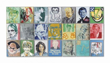 Martin Kippenberger, Bekannt durch Film, Funk, Fernsehen und PolizeinotrufsÃ¤ulen (A celebrity in film, radio, television and police call boxes) (1981), via Christie's