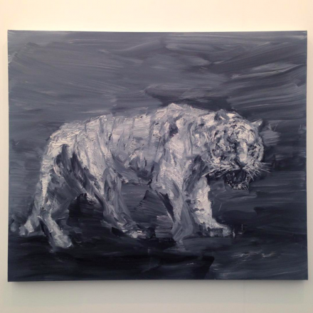 Yan Pei Ming, Tigre Blanc (2015) at Thaddaeus Ropac