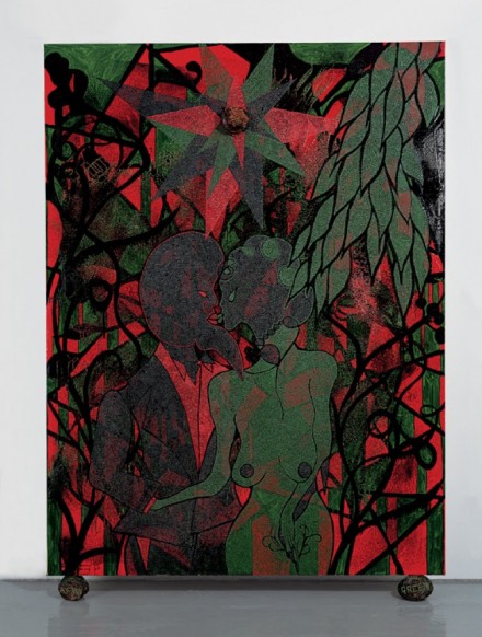 Chris Ofili, Afro Green, (2005-2008), via David Zwirner