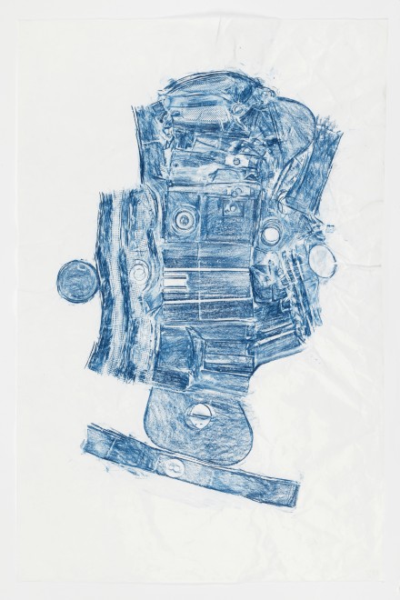 Jennifer Bornstein, 16mm Camera (2), 2015. Encaustic on Kozo Paper, 37 ¾ x 25 â…› inches Courtesy the artist and Gavin Brown's enterprise. Copyright the artist. 
