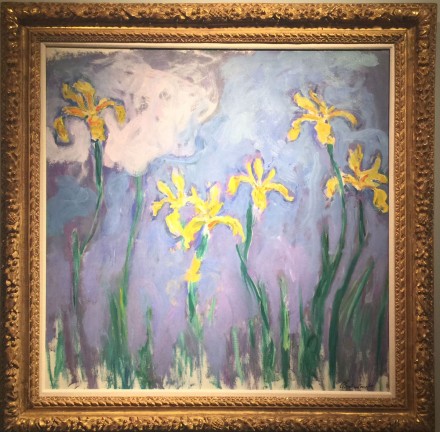 CLAUDE MONET, IRIS JAUNES AU NUAGE ROSE