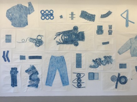 Jennifer Bornstein, New Rubbing & Psychological Tests(Installation View), via Rae Wang for Art Observed