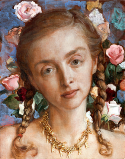 John Currin, Rachel in the Garden (2003), Courtesy Gagosian Gallery