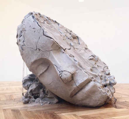 Mark Manders, Dry Head on a Wooden Floor (detail) (2015), via Rae Wang for Art Observed