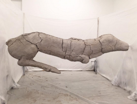 Mark Manders, Studio with Unfired Clay Animal (2015), via Rae Wang for Art Observed