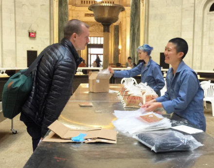 Oscar Murillo, Lucky Dip (2015), via Rae Wang for Art Observed