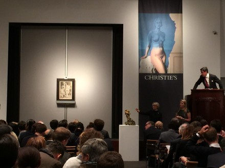 Pablo Picasso's La Carafe (Bouteille et verre) sells at Christie's, via Rae Wang for Art Observed