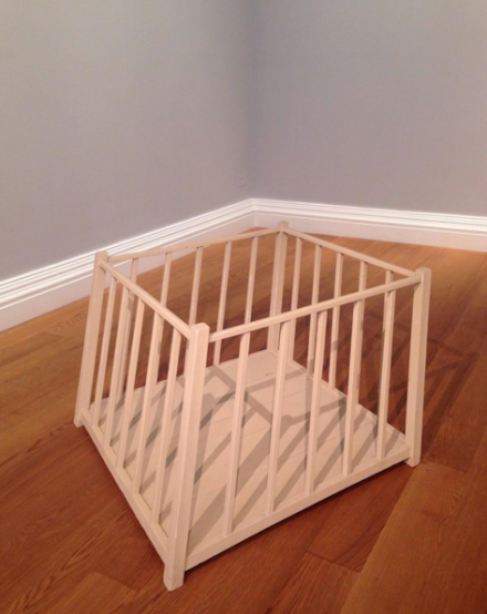 Robert Gober, Tilted Playpen (1997)