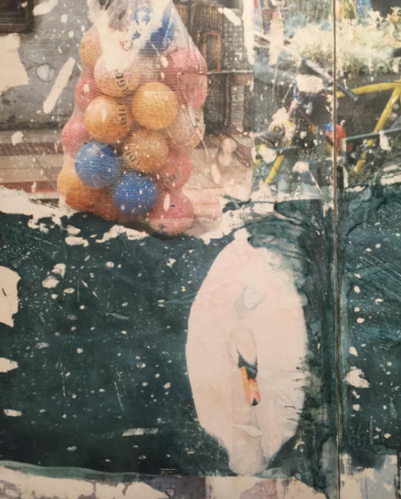 Robert Rauschenberg, Temple (Arcadian Retreat) (detail) (1996), via Art Observed