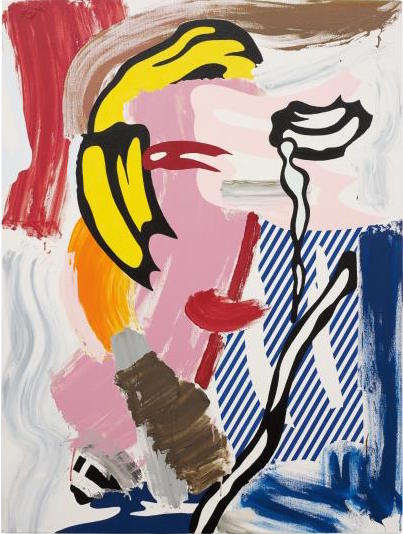 Roy Lichtenstein, Face (1986), via Phillips