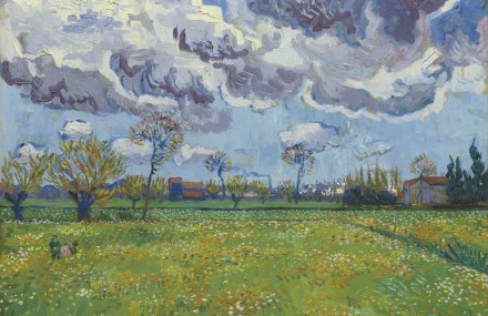 Vincent van Gogh Paysade Sous un Ciel Mouvementé (1889)