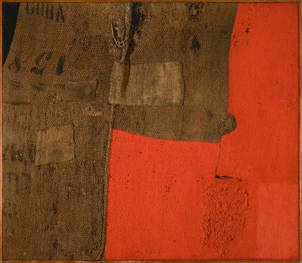 Alberto Burri, Sacco H 8 (1953) Courtesy Guggenheim Museum