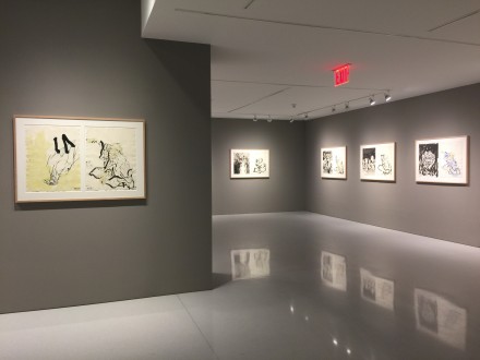 Georg Baselitz, Visit from Hokuskai (Installation View), via Art Observed