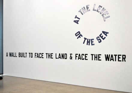LawrenceWeiner_AWallBuiltToFaceTheLand&FaceTheWaterAtTheLevelofTheSea_2008_PAMM