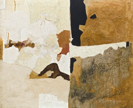 Alberto Burri, Muffa T. (Mold T.) (1952), Godwin-Ternbach Museum, Queens College, City University of New York (CUNY), Gift of G. David Thompson, 1958. Photo: Kristopher McKay © Solomon R. Guggenheim Foundation, New York