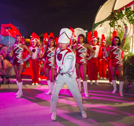 Centennial High School Marching Band of Compton performs courtesy of Alison O'Daniel, via ALAC